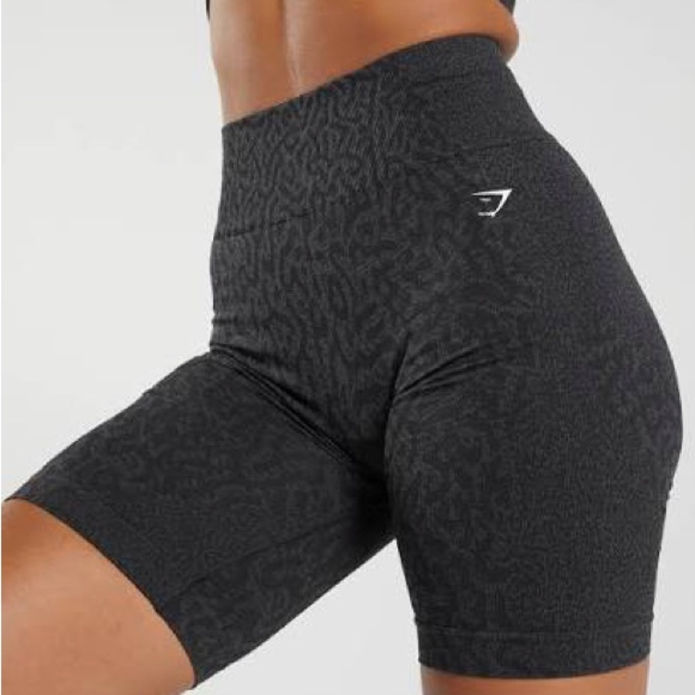 Gymshark ADAPT ANIMAL SEAMLESS SHORTS - Black XL